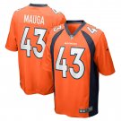Men's Kana'i Mauga Orange Denver Broncos Game Player Jersey