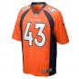 Men's Kana'i Mauga Orange Denver Broncos Game Player Jersey
