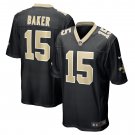 Men's Kawaan Baker Black New Orleans Saints Game Player Jersey