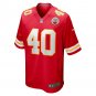 Men's Kendall Blanton Red Kansas City Chiefs Home Game Player Jersey
