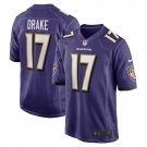 Men's Kenyan Drake Purple Baltimore Ravens Game Player Jersey