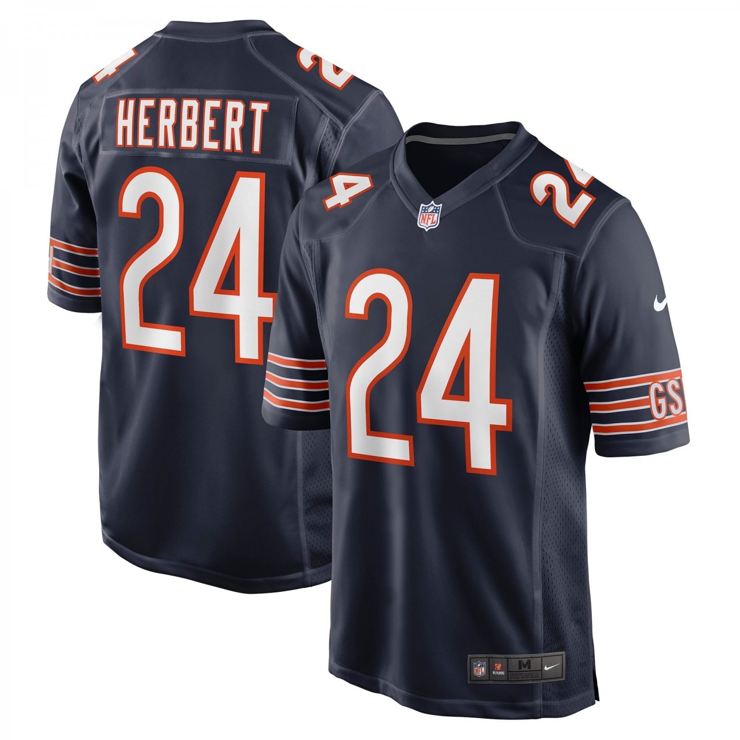 Men's Khalil Herbert Navy Chicago Bears Game Jersey
