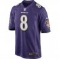 Men's Lamar Jackson Purple Baltimore Ravens Game Player Jersey