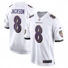 Men's Lamar Jackson White Baltimore Ravens Game Jersey