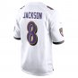 Men's Lamar Jackson White Baltimore Ravens Game Jersey