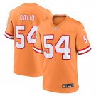 Men's Lavonte David Orange Tampa Bay Buccaneers Throwback Game Jersey