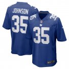 Men's Leonard Johnson Royal New York Giants Game Player Jersey
