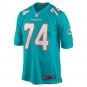 Men's Liam Eichenberg Aqua Miami Dolphins Game Jersey