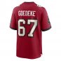 Men's Luke Goedeke Red Tampa Bay Buccaneers Game Player Jersey