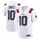 Men's Mac Jones White New England Patriots Player Game Jersey