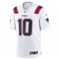 Men's Mac Jones White New England Patriots Player Game Jersey