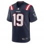 Men's Malcolm Perry Navy New England Patriots Game Player Jersey
