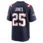 Men's Marcus Jones Navy New England Patriots Game Player Jersey