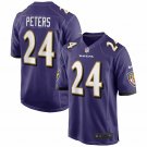 Men's Marcus Peters Purple Baltimore Ravens Game Jersey