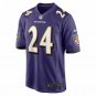 Men's Marcus Peters Purple Baltimore Ravens Game Jersey