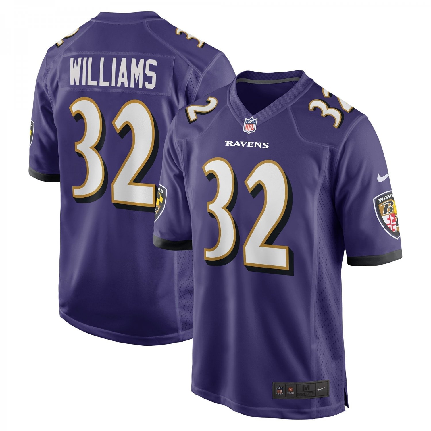 Men's Marcus Williams Purple Baltimore Ravens Player Game Jersey