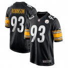 Men's Mark Robinson Black Pittsburgh Steelers Game Player Jersey