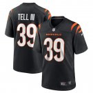 Men's Marvell Tell III Black Cincinnati Bengals Game Player Jersey