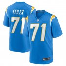 Men's Matt Feiler Powder Blue Los Angeles Chargers Game Player Jersey