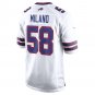 Men's Matt Milano White Buffalo Bills Away Game Player Jersey