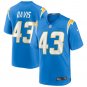 Men's Michael Davis Powder Blue Los Angeles Chargers Game Jersey
