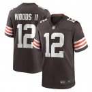 Men's Michael Woods II Brown Cleveland Browns Game Player Jersey