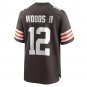 Men's Michael Woods II Brown Cleveland Browns Game Player Jersey
