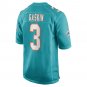 Men's Myles Gaskin Aqua Miami Dolphins Game Player Jersey