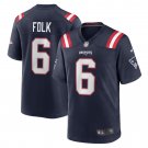 Men's Nick Folk Navy New England Patriots Game Jersey