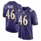 Men's Nick Moore Purple Baltimore Ravens Game Jersey