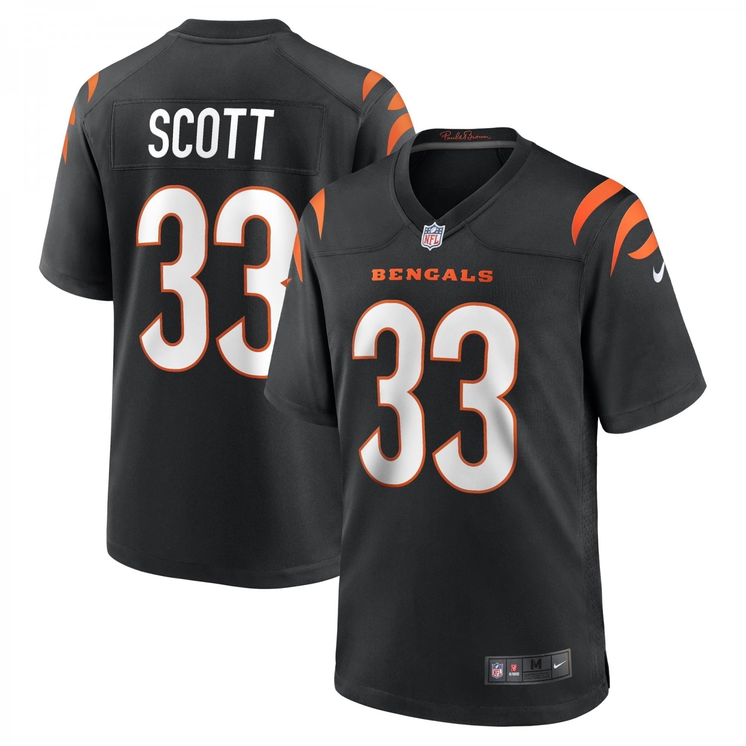 Men's Nick Scott Black Cincinnati Bengals Game Player Jersey