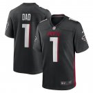 Men's Number 1 Dad Black Atlanta Falcons Game Jersey