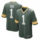 Men's Number 1 Dad Green Green Bay Packers Game Jersey