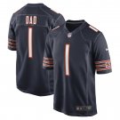 Men's Number 1 Dad Navy Chicago Bears Game Jersey