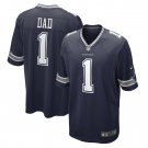 Men's Number 1 Dad Navy Dallas Cowboys Game Jersey