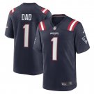 Men's Number 1 Dad Navy New England Patriots Game Jersey