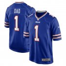 Men's Number 1 Dad Royal Buffalo Bills Game Jersey