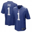 Men's Number 1 Dad Royal New York Giants Game Jersey