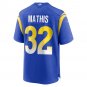 Men's Ochaun Mathis Royal Los Angeles Rams Home Game Jersey
