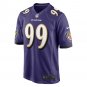 Men's Odafe Oweh Purple Baltimore Ravens Game Jersey