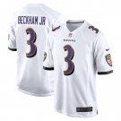 Men's Odell Beckham Jr. White Baltimore Ravens Game Jersey