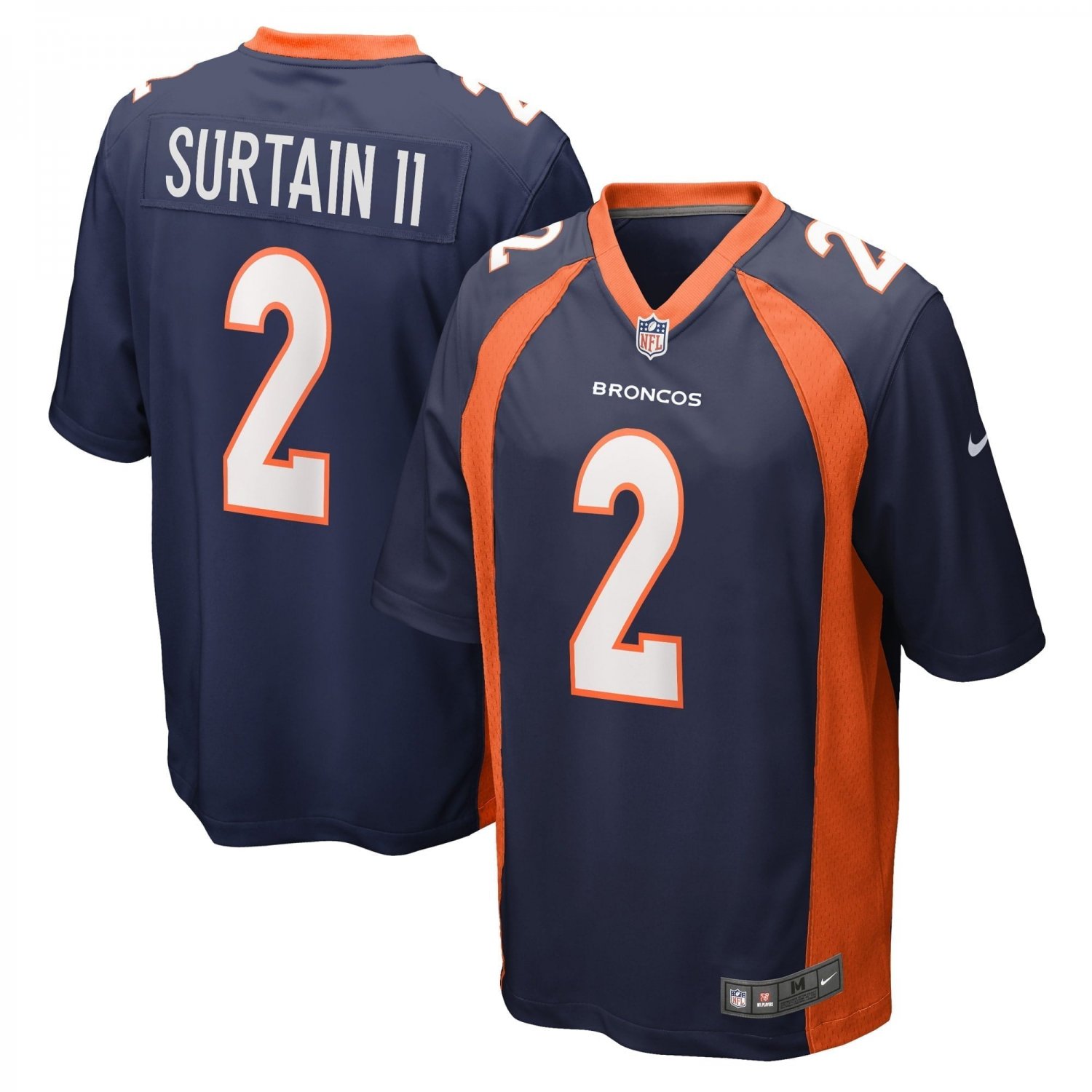 Men's Patrick Surtain II Navy Denver Broncos Home Game Player Jersey
