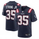 Men's Pierre Strong Jr. Navy New England Patriots Game Player Jersey