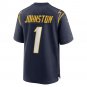 Men's Quentin Johnston Navy Los Angeles Chargers Alternate Game Jersey