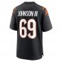 Men's Raymond Johnson III Black Cincinnati Bengals Game Player Jersey
