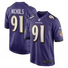 Men's Rayshad Nichols Purple Baltimore Ravens Game Player Jersey
