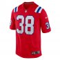 Men's Rhamondre Stevenson Red New England Patriots Alternate Game Player Jersey