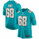 Men's Robert Hunt Aqua Miami Dolphins Game Jersey