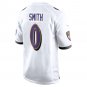Men's Roquan Smith White Baltimore Ravens Game Jersey