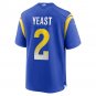 Men's Russ Yeast Royal Los Angeles Rams Home Game Jersey